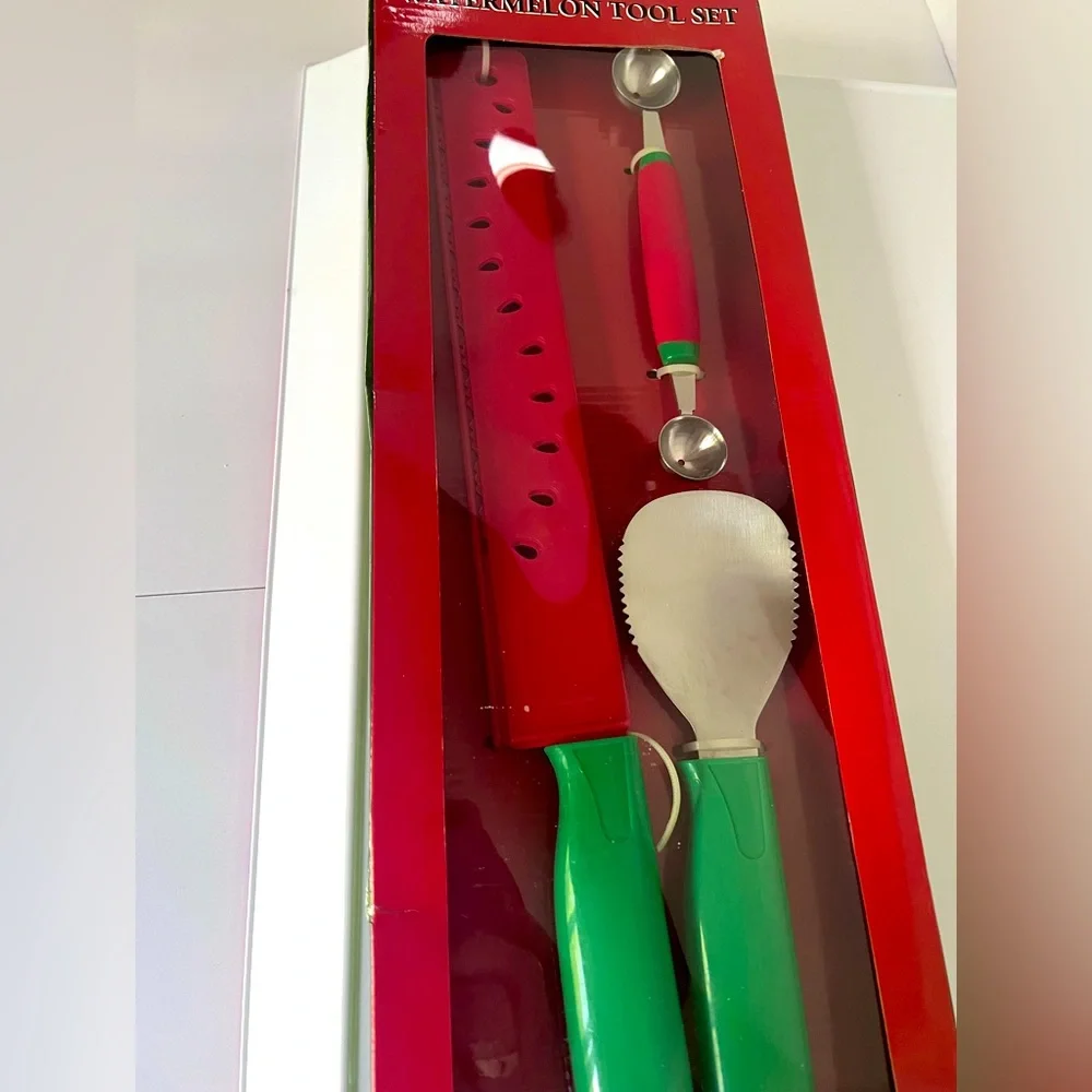 Colorful Watermelon Tool Set with Scoop and Spoon and Knife.  New without Tags.
